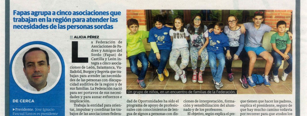 recorte de la entrevista en el periódico