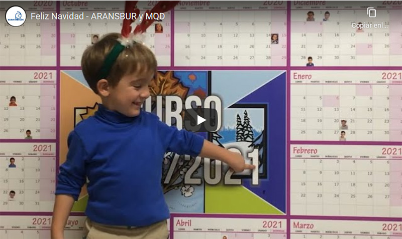 Captura del video de navidad de ARANSBUR